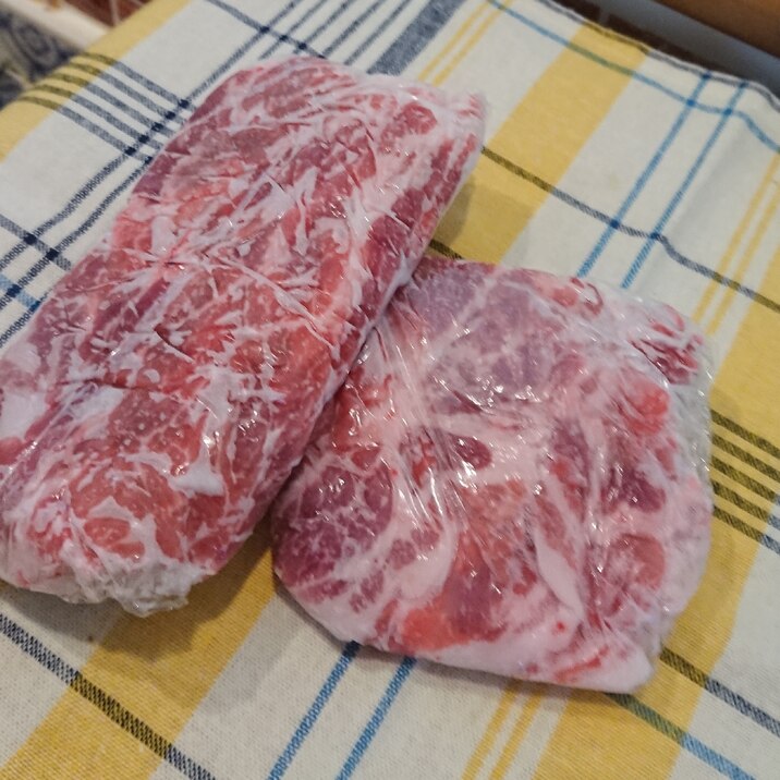 豚肉は平たく冷凍保存♡